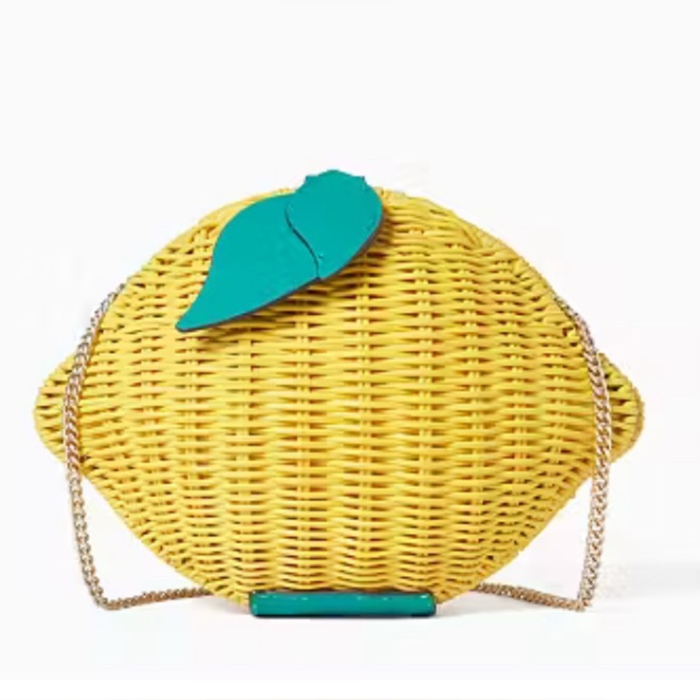 Kate Spade “Picnic Perfect” Wicker Lemon Crossbody
